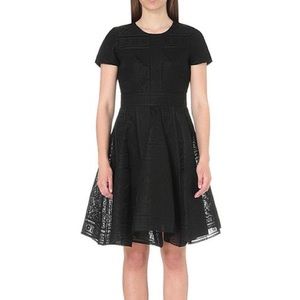 Maje Rafael Bonded Lace Dress in Black